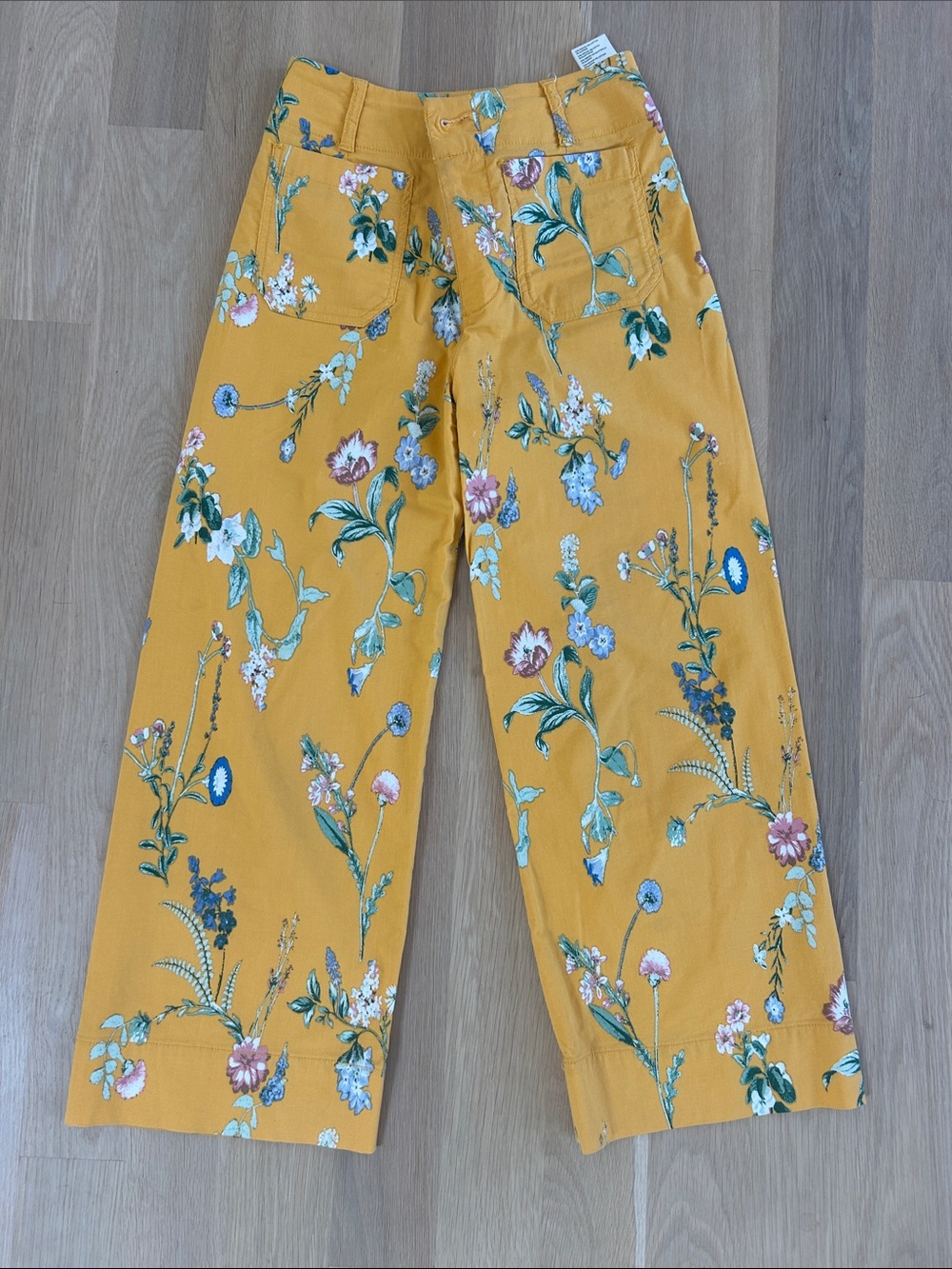 Anthropologie Floral Wide-Leg Colette Pants
